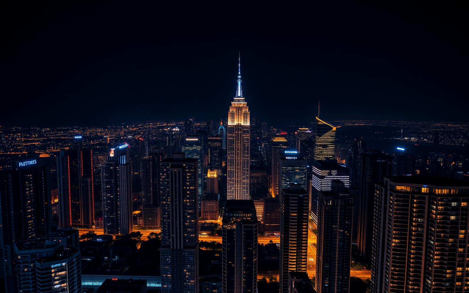 Luxury Mumbai skyline at night